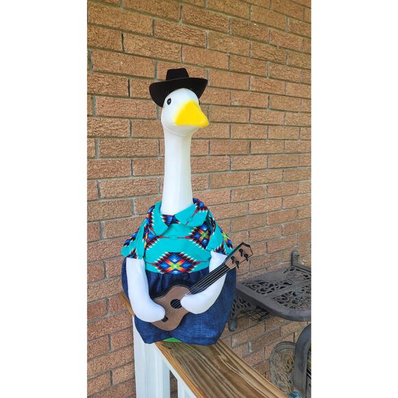 Country Singer Themed Porch Goose Dress with Wings & Cowboy Hat Outfit  Western - Picture 1 of 10